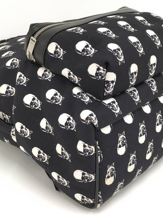 Saint Laurent Skull Backpack Canvas Black main image 9